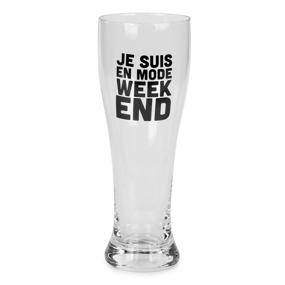 Verre à bière - Je suis en mode week-end