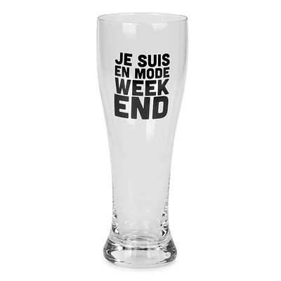 Verre à bière - Je suis en mode week-end