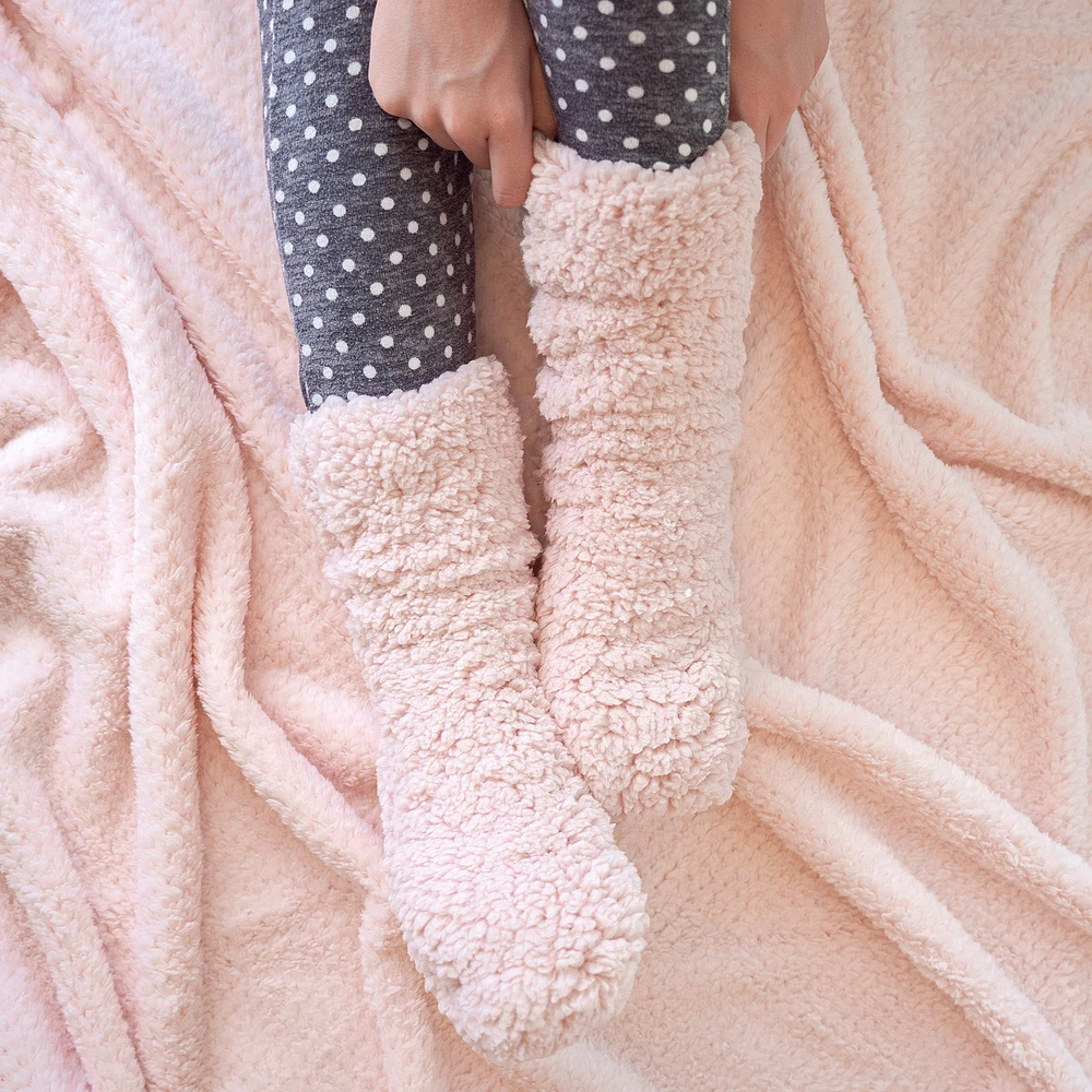 Jeté Kozy texturé - Rose