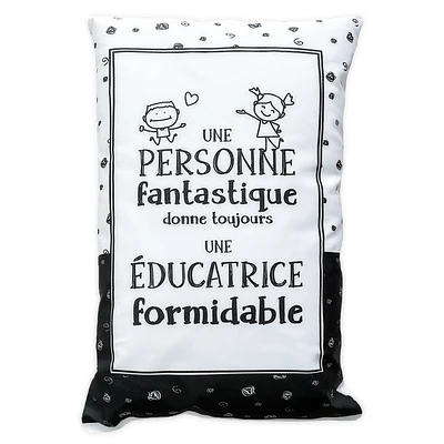 Coussin à texte - Éducatrice formidable