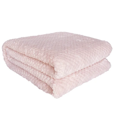 Jeté Kozy texturé - Rose