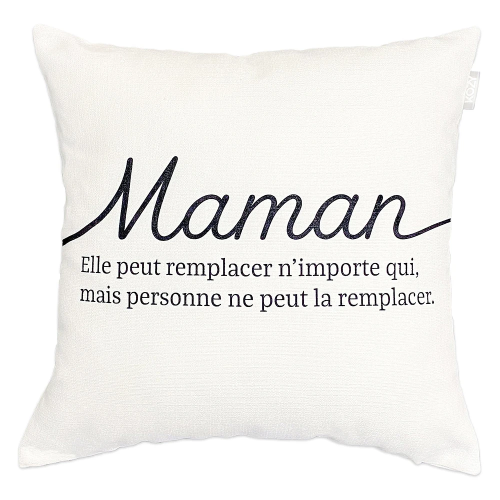 Coussin à texte éco - Maman