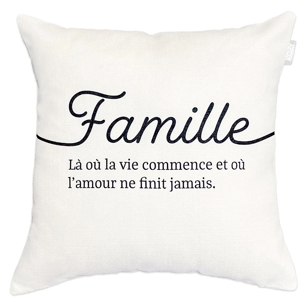 Eco text cushion - Famille