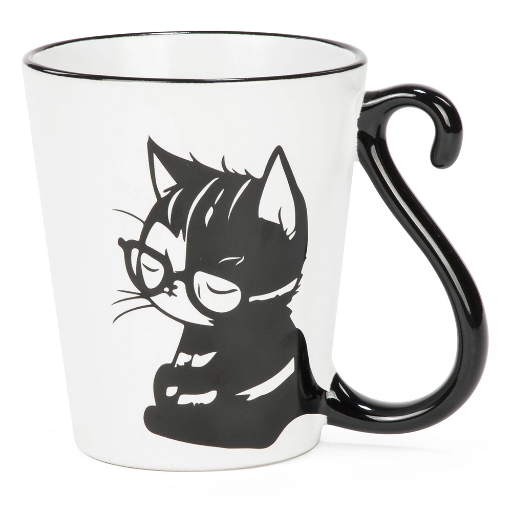 Cat with glasses mug