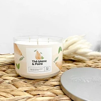 Chandelle 3 mèches - Thé blanc et Poire