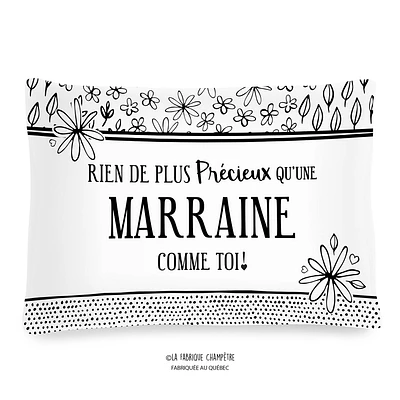 Coussin à texte - Marraine
