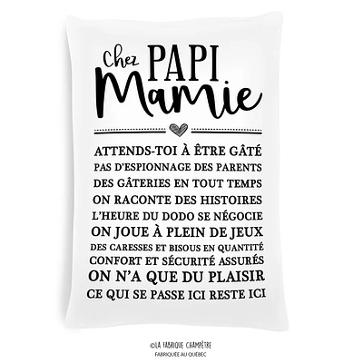 Text cushion - Mami et papi
