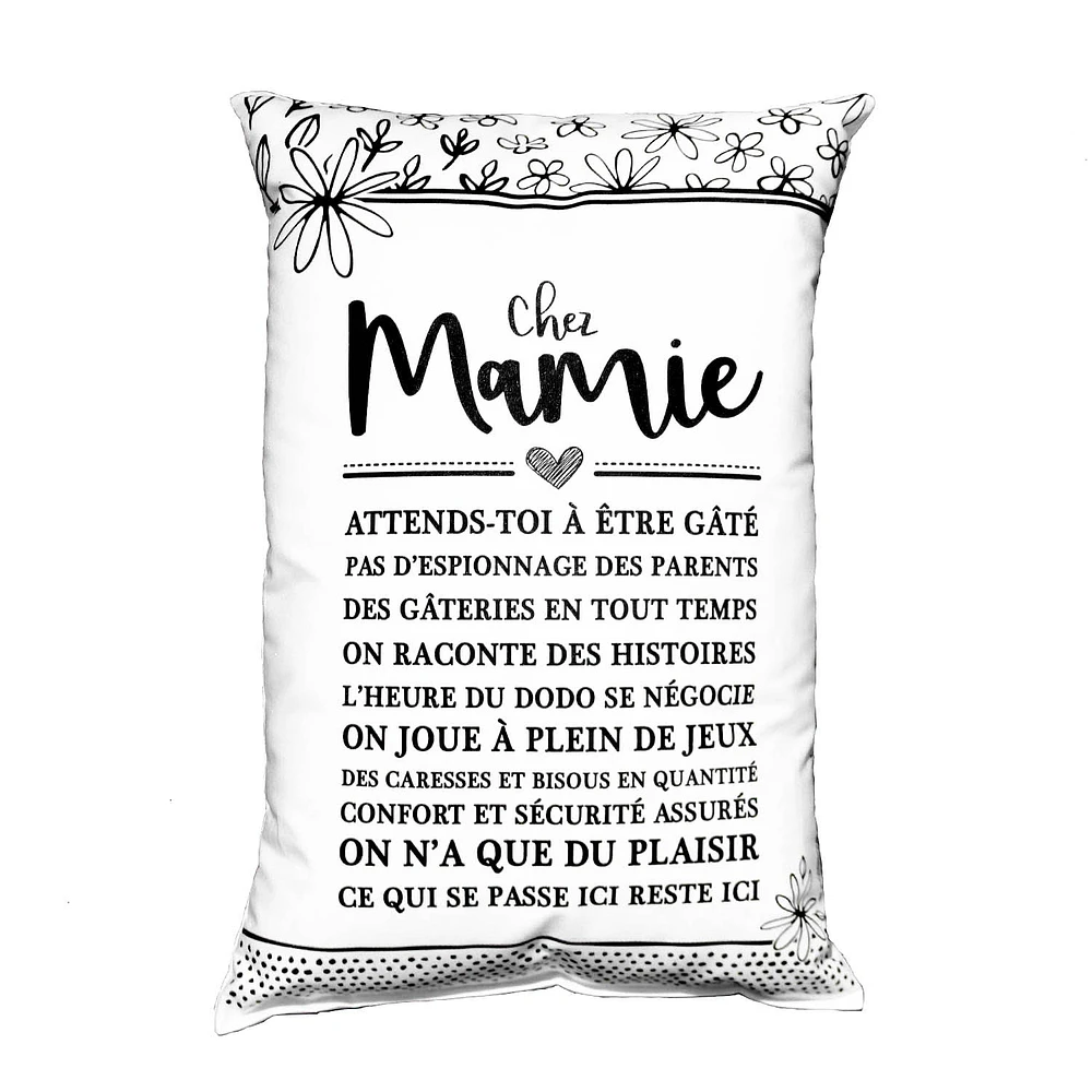 Coussin à texte - Chez mamie
