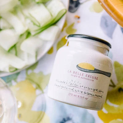 Moutarde huile d’olive, ail rôti et balsamique blanc