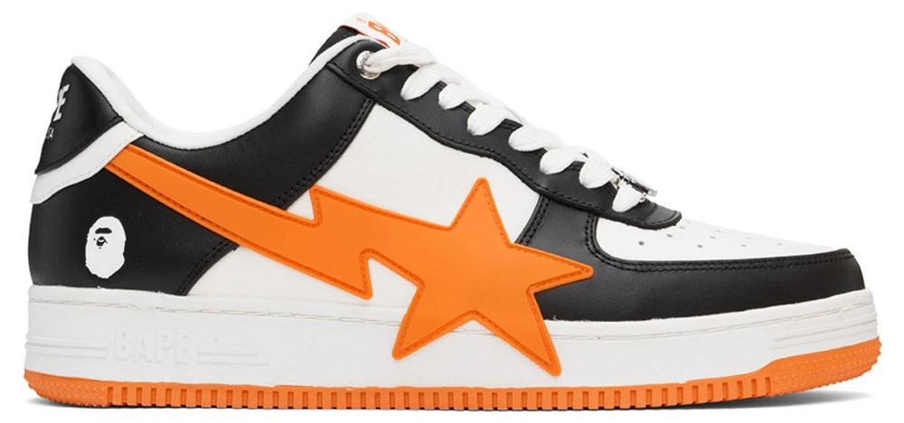 Bapesta Black & White Orange Sta Os