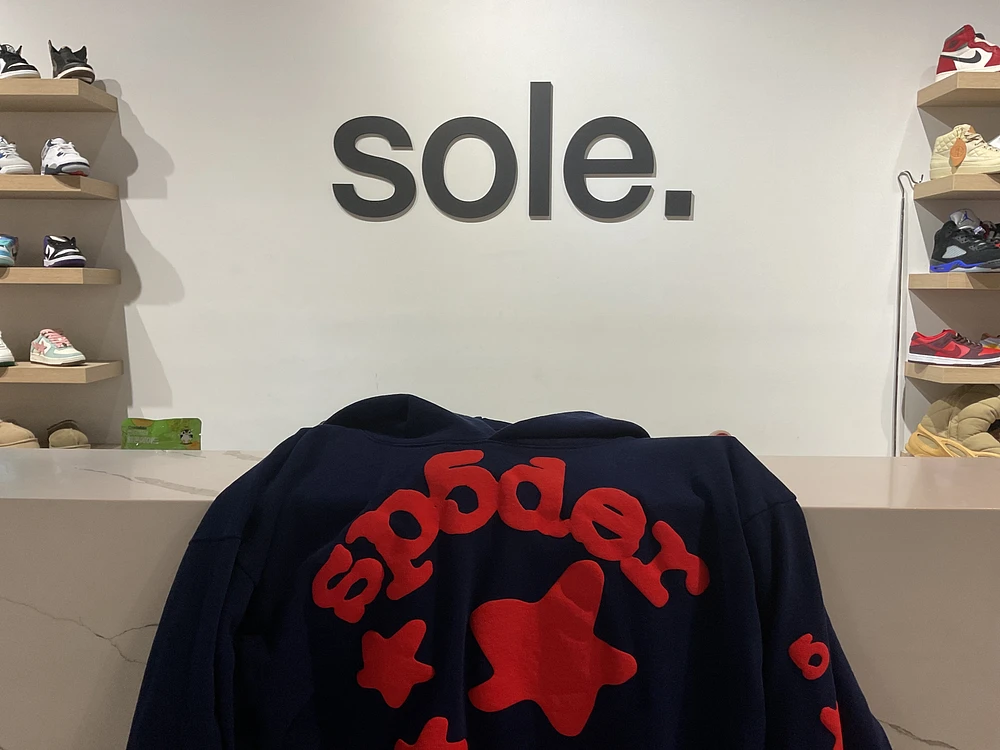 Pre-Owned Sp5der Beluga Hoodie 'Navy'