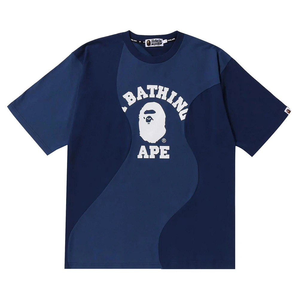 BAPE Cutting College Relaxed Fit Tee 'Navy'