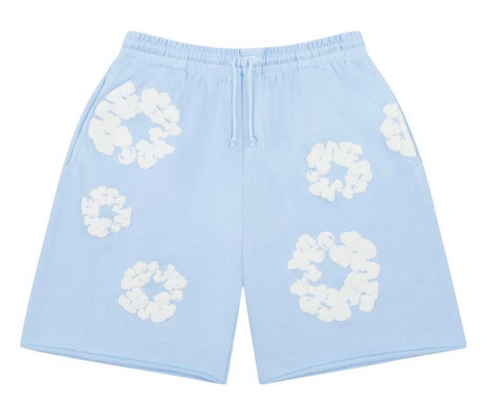 Denim Tears The Cotton Wreath Sweat Shorts 'Powder Blue'