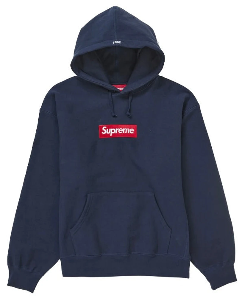 Supreme Box Logo Hooded Sweatshirt 'Navy'