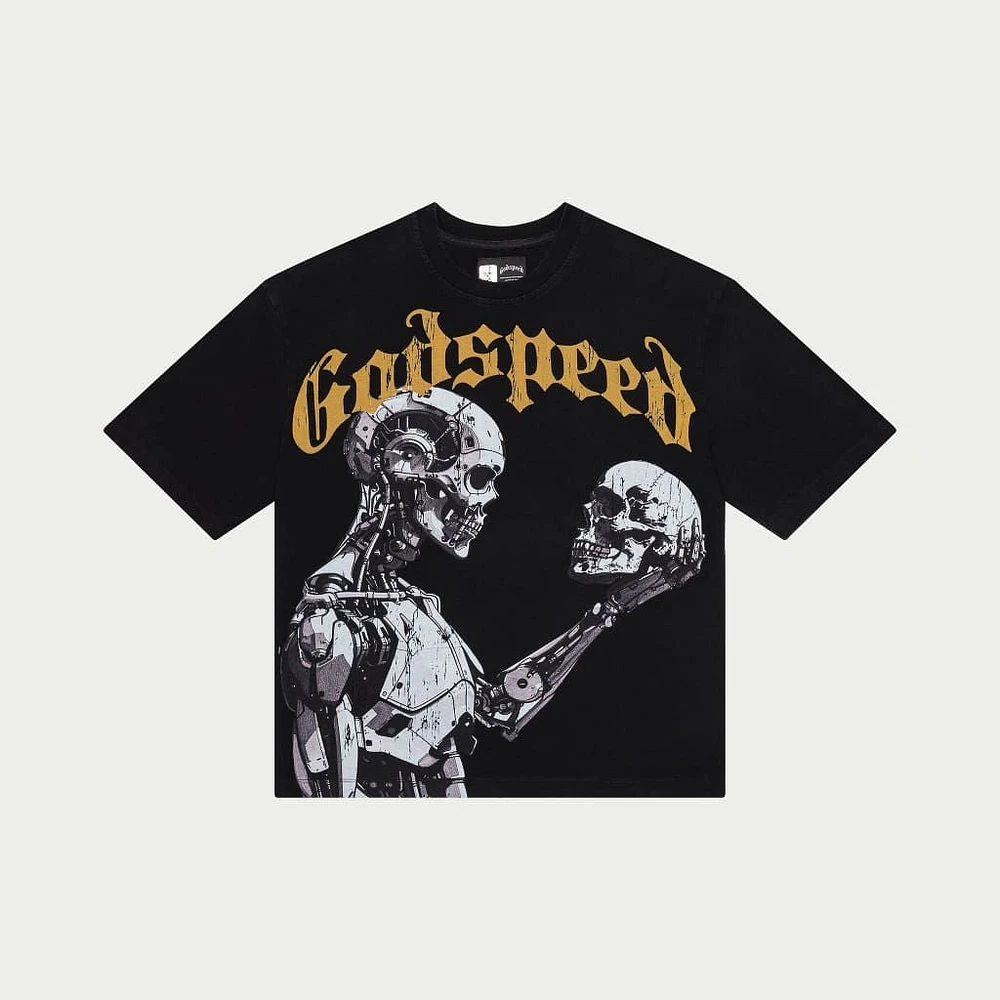 Godspeed Mankind vs Ai III Tee Black Yellow