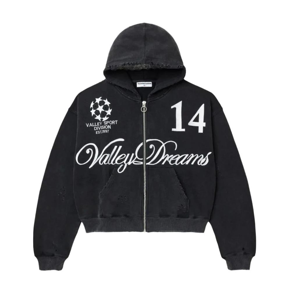 Vale Mono 14 Black Zip Up Hoodie