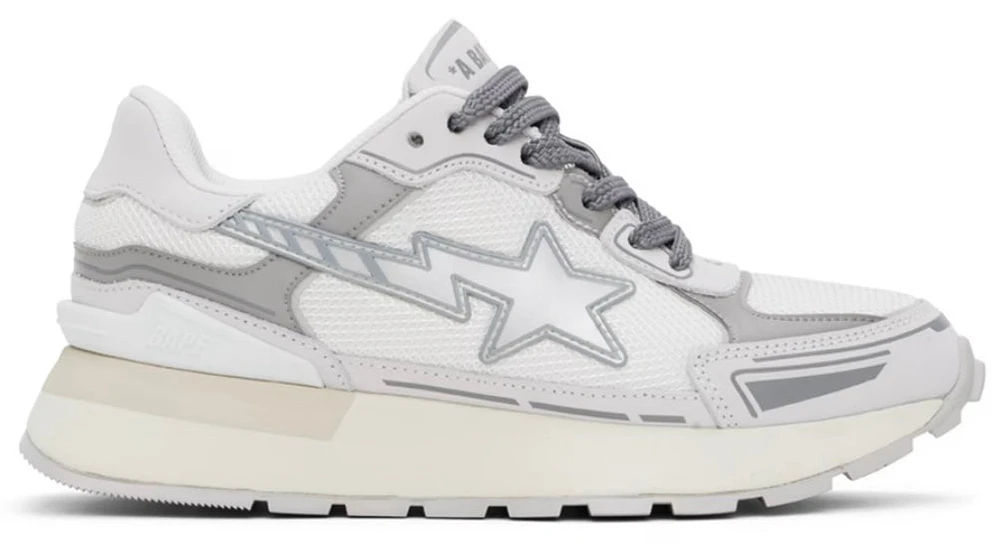 Bapesta White & Gray ROAD STA Express #3