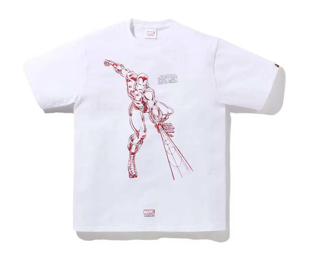 Bape x Marvel Comics Iron Tee 'White'
