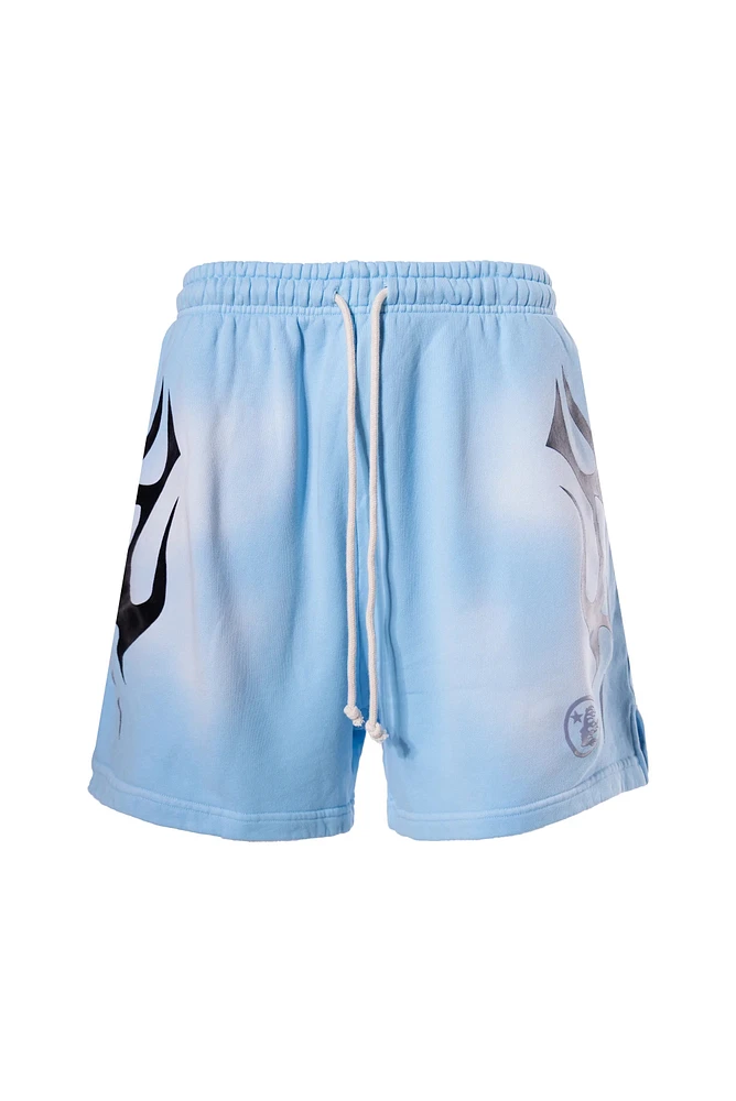 Hellstar Flame Shorts Blue/Black