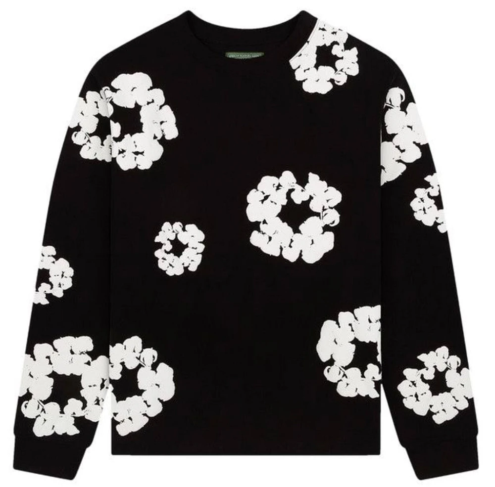 Denim Tears Long-Sleeve Wreath Tee 'Black'