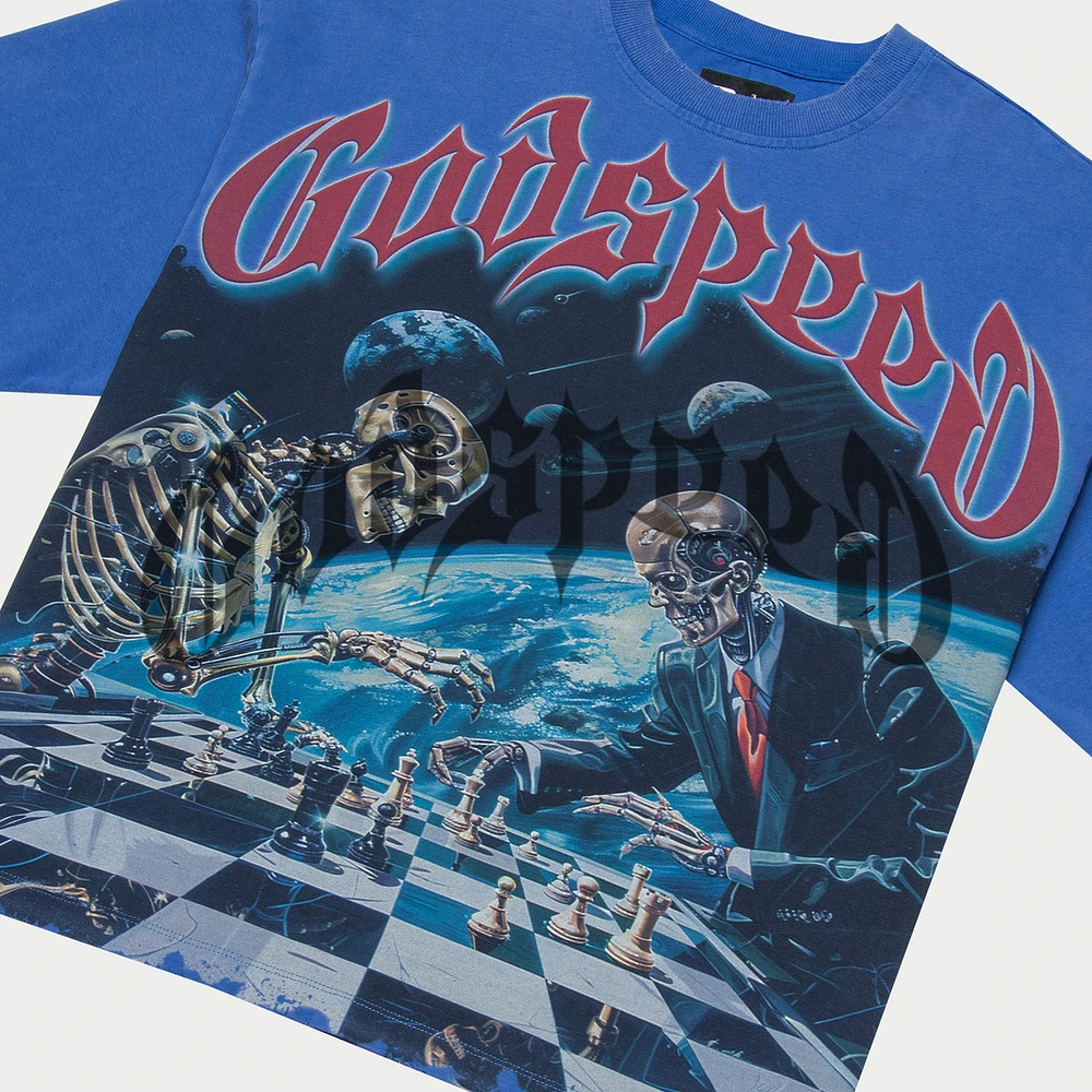 Godspeed Checkmate Blue Tee