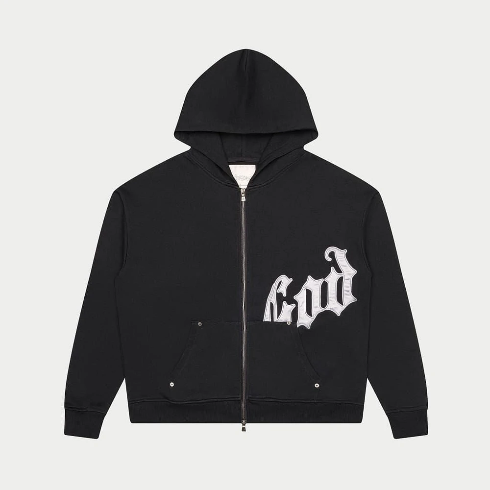 Godspeed Black/Silver Satin Sweatsuit Top