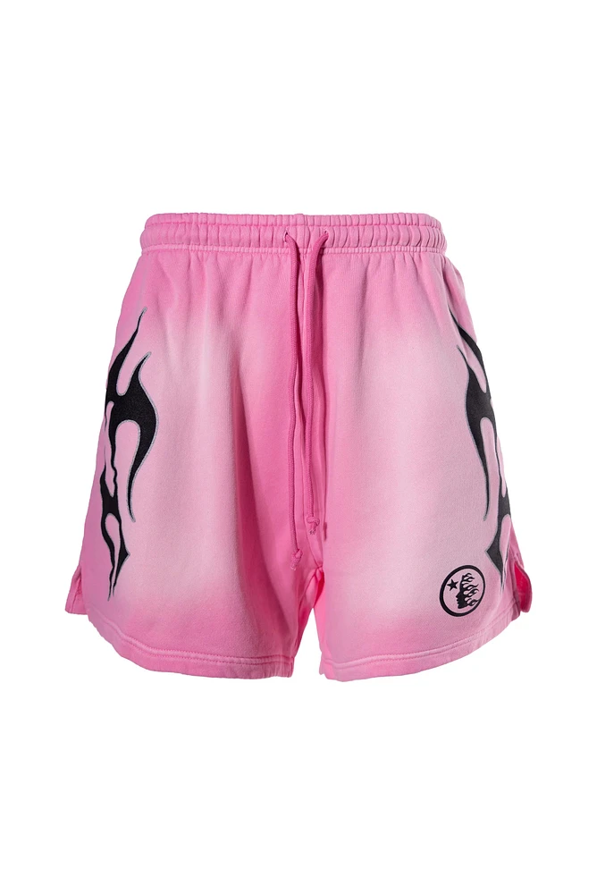 Hellstar Flame Shorts Pink/Black