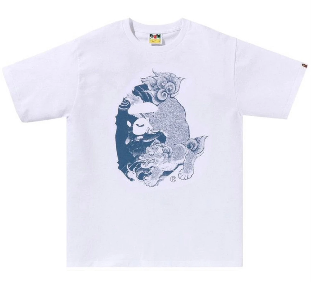 Bape Japanese Tattoo Big Ape Head Tee White
