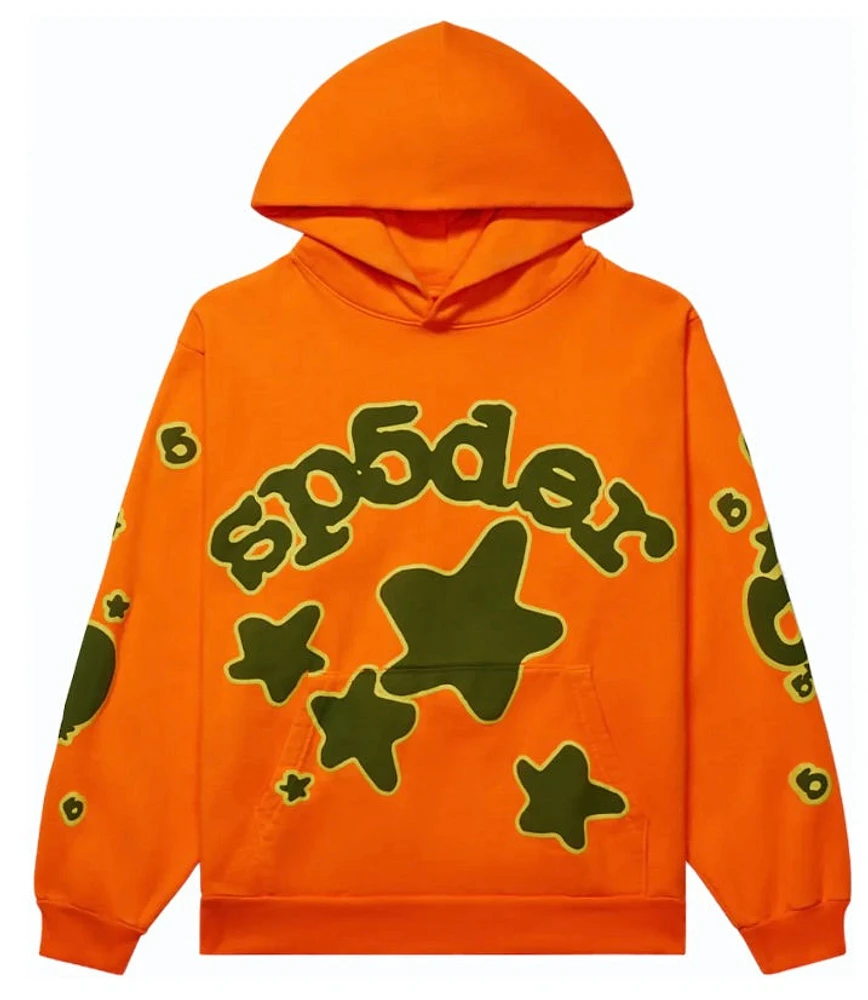Sp5der Beluga Hoodie Orange/Green
