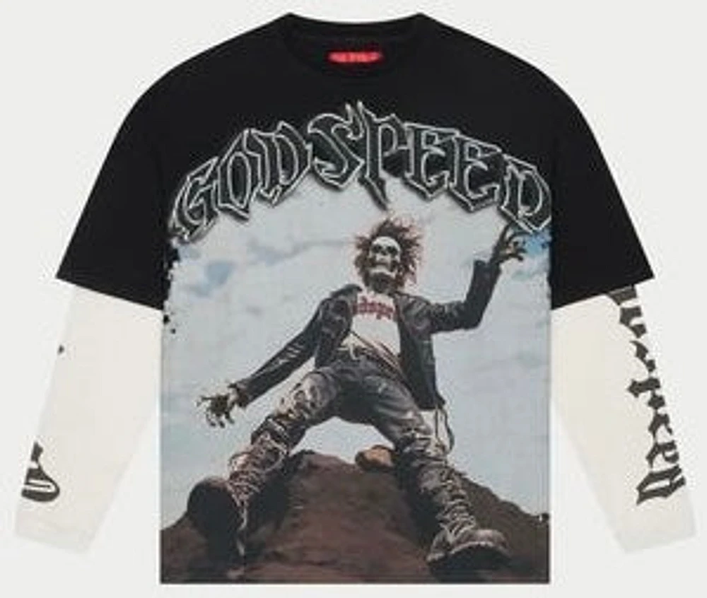 Godspeed Rocker Layered T-Shirt (Black Wash)