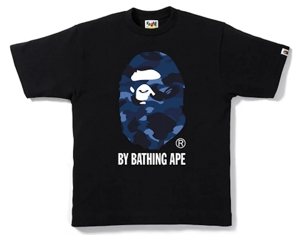 Bape Navy Ape Head Tee Black