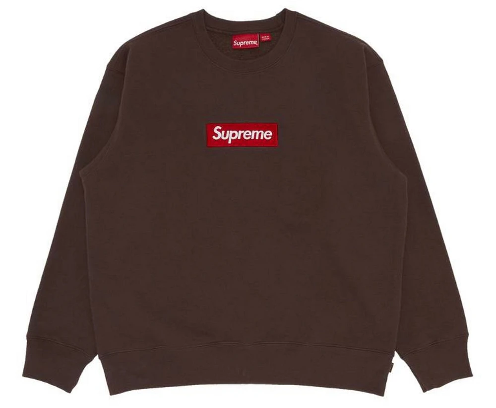 Supreme Box Logo Crewneck 'Brown'