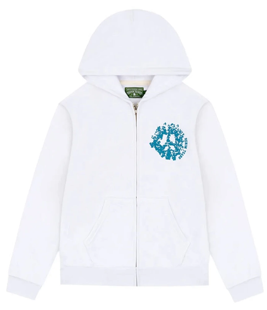 Denim Tears University Zip-Up White/Blue