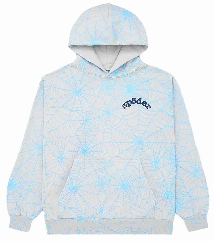 Sp5der AOPWEB Hoodie Blue