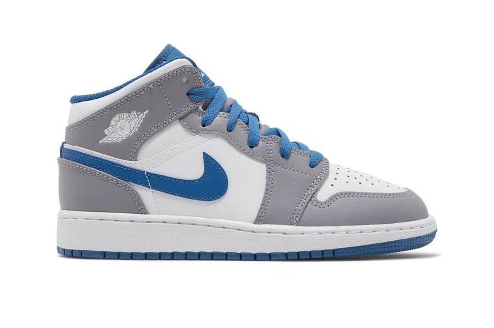 Air Jordan 1 Mid GS 'Cement True Blue'