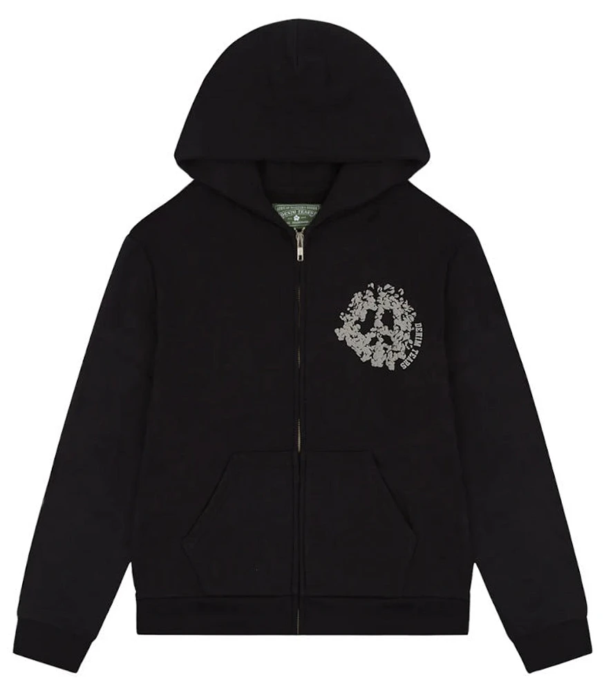 Denim Tears University Zip-Up Black/Silver