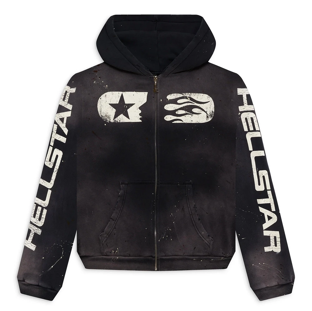 Hellstar Zip Up Hoodie Black
