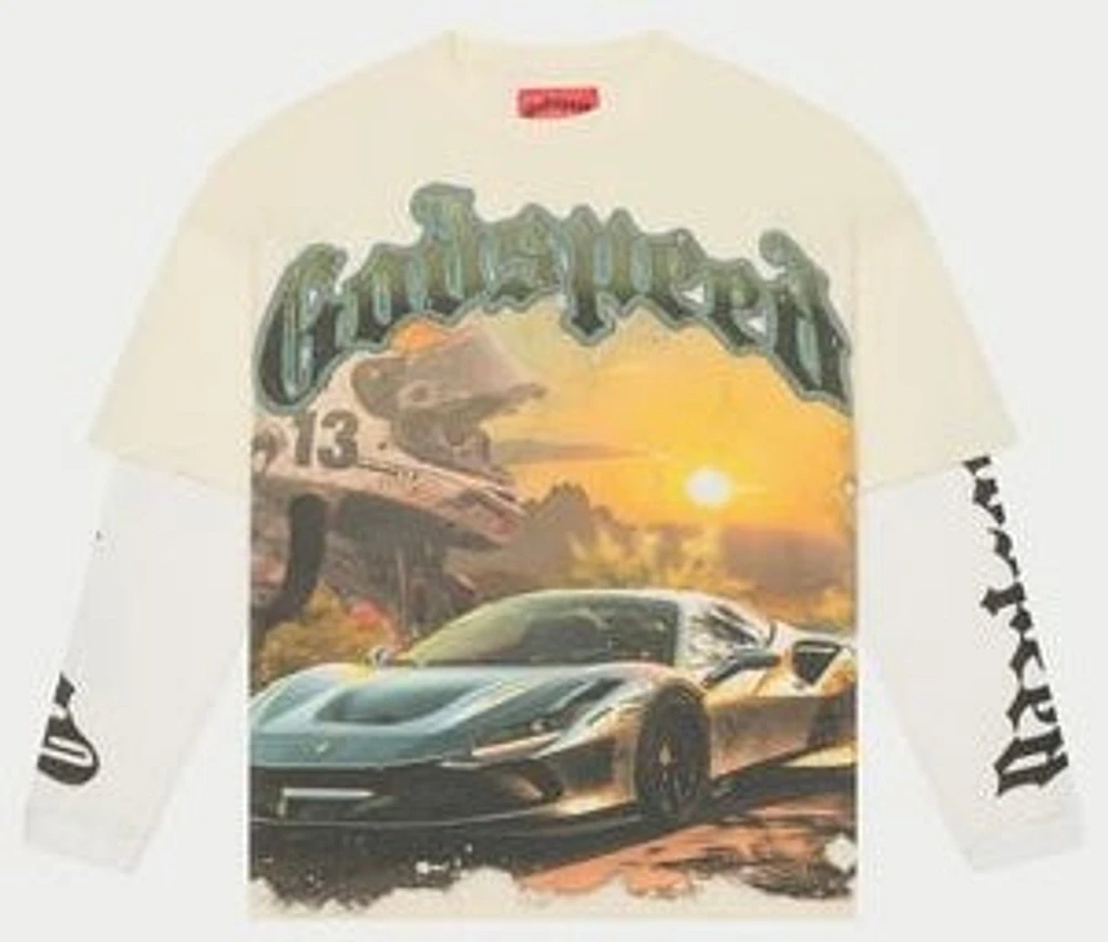 Godspeed Sunset Drift Layered T-Shirt (Bone)