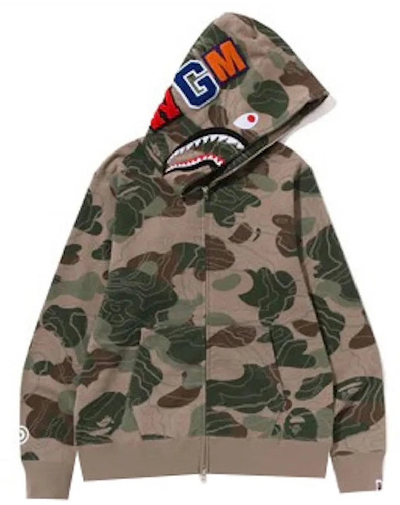 Bape Beige Camo Zip Up