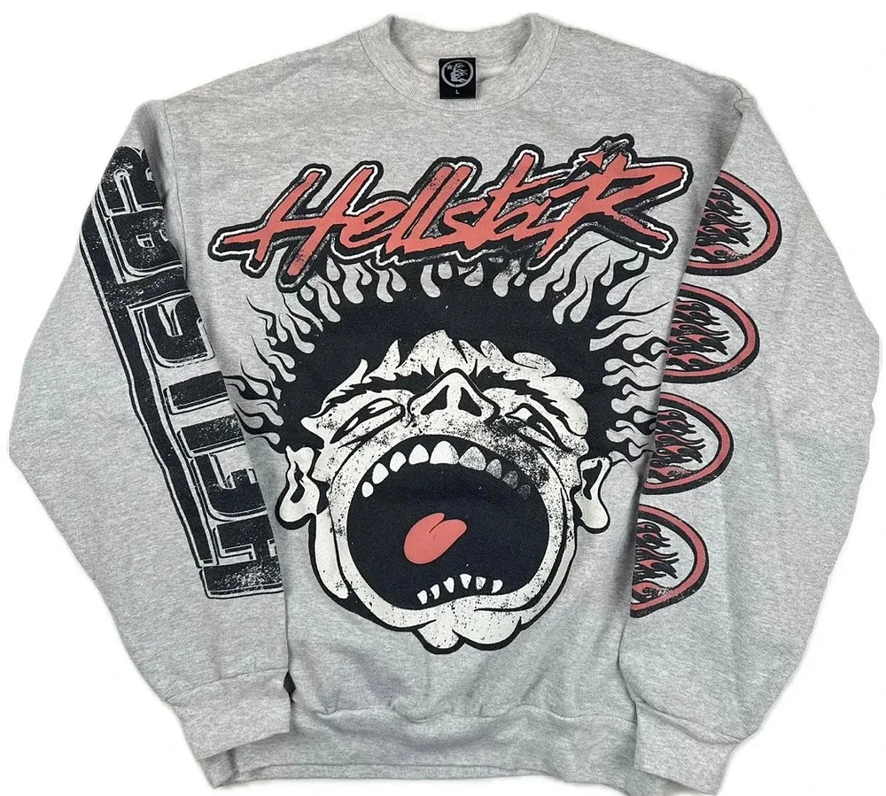 Hellstar Records crewneck grey