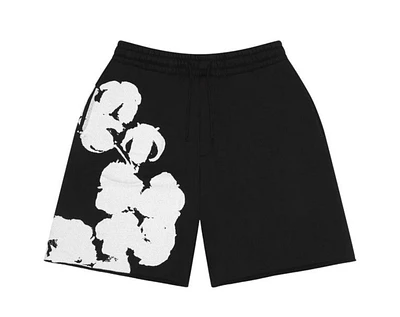 Denim Tears Big Cotton Wreath Sweat Shorts 'Black'
