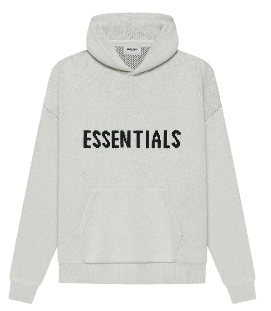 Essentials Knit Hoodie Light Heather Oatmeal