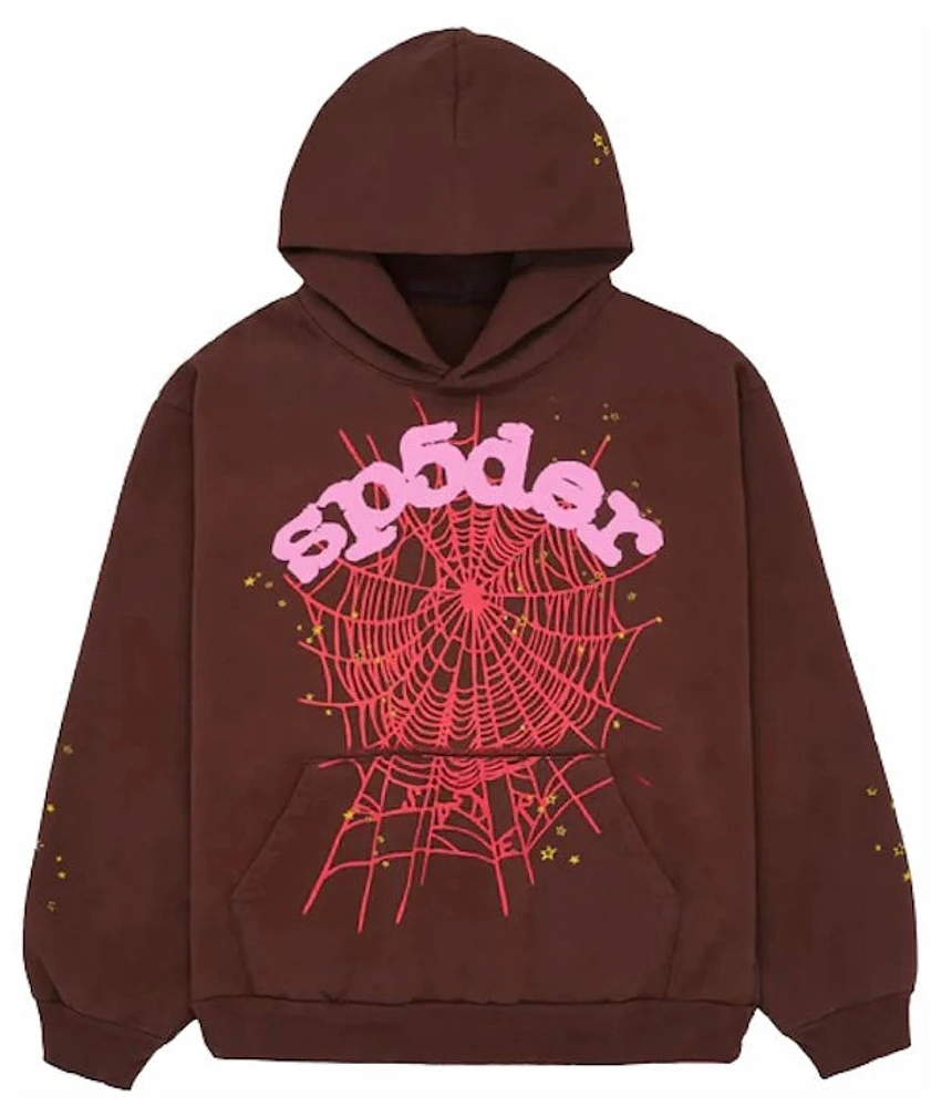 Sp5der Web Hoodie Brown