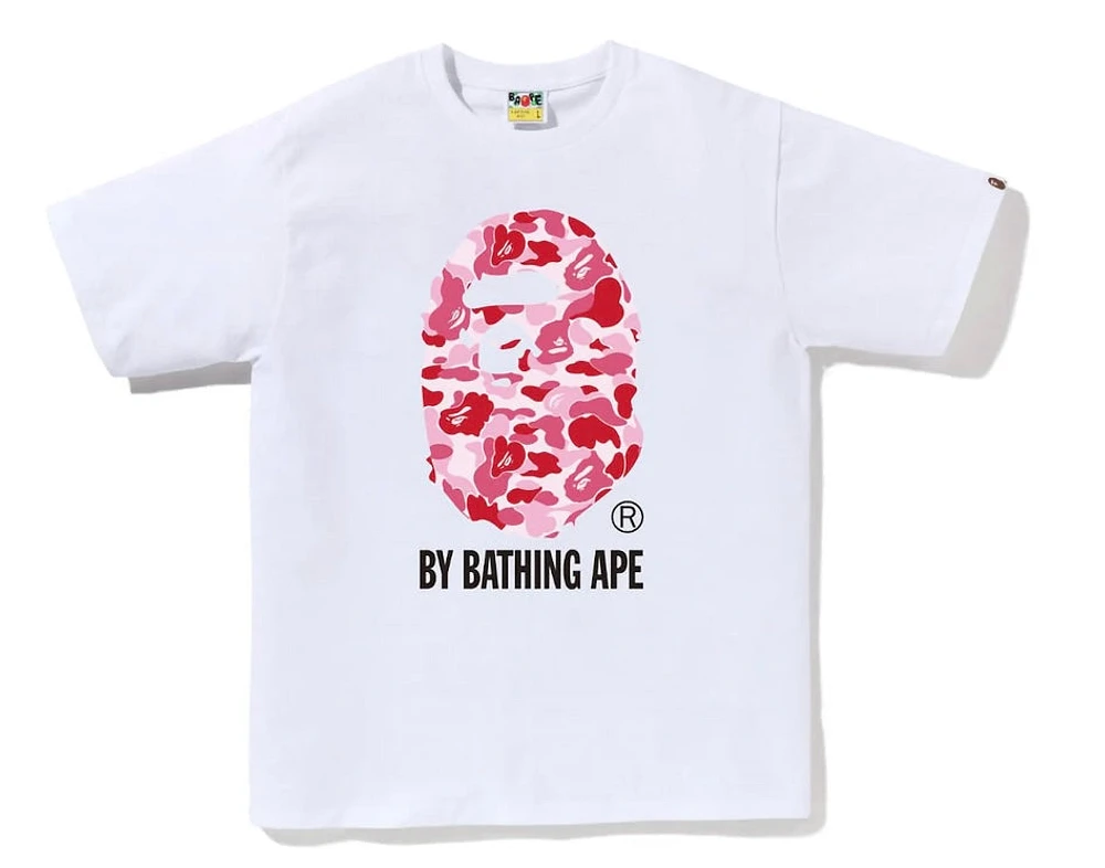 Bape Pink Big Head Tee White
