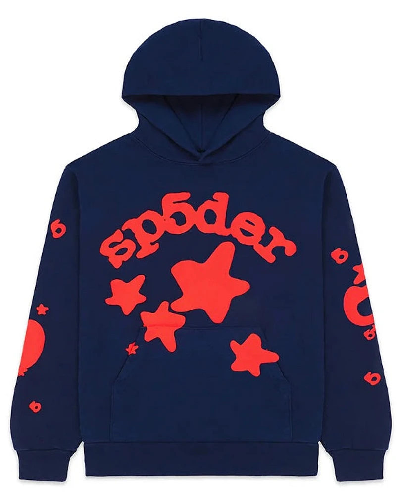 Sp5der Beluga Hoodie Navy/Red