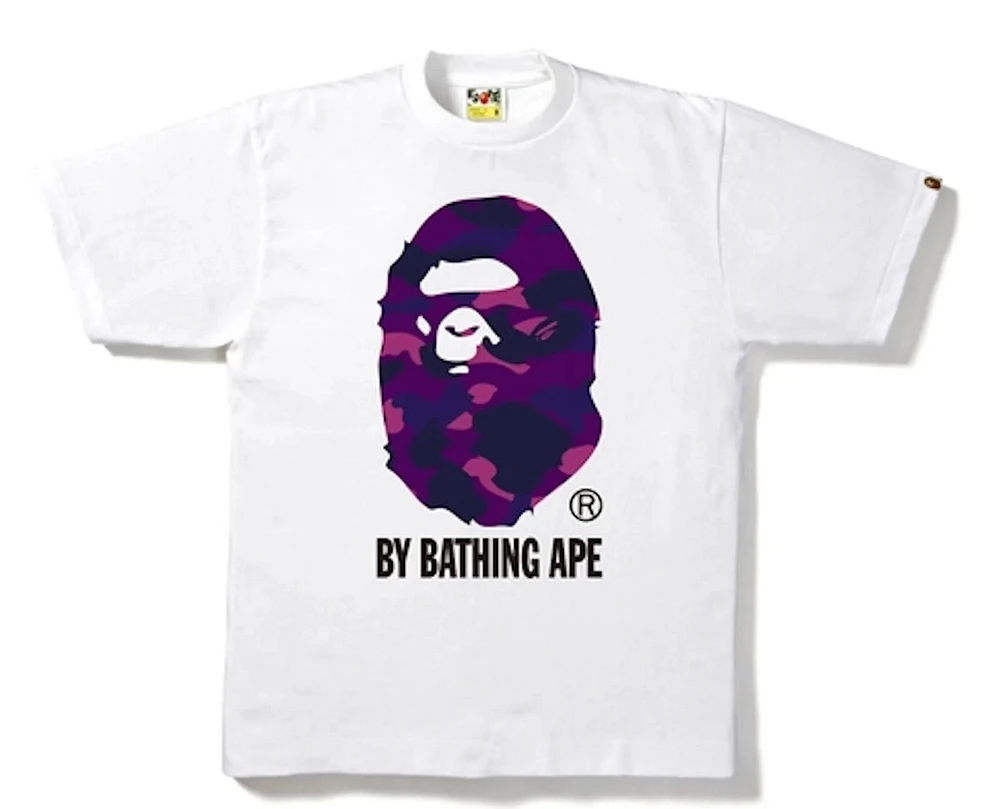 Bape Purple Ape Head Tee White