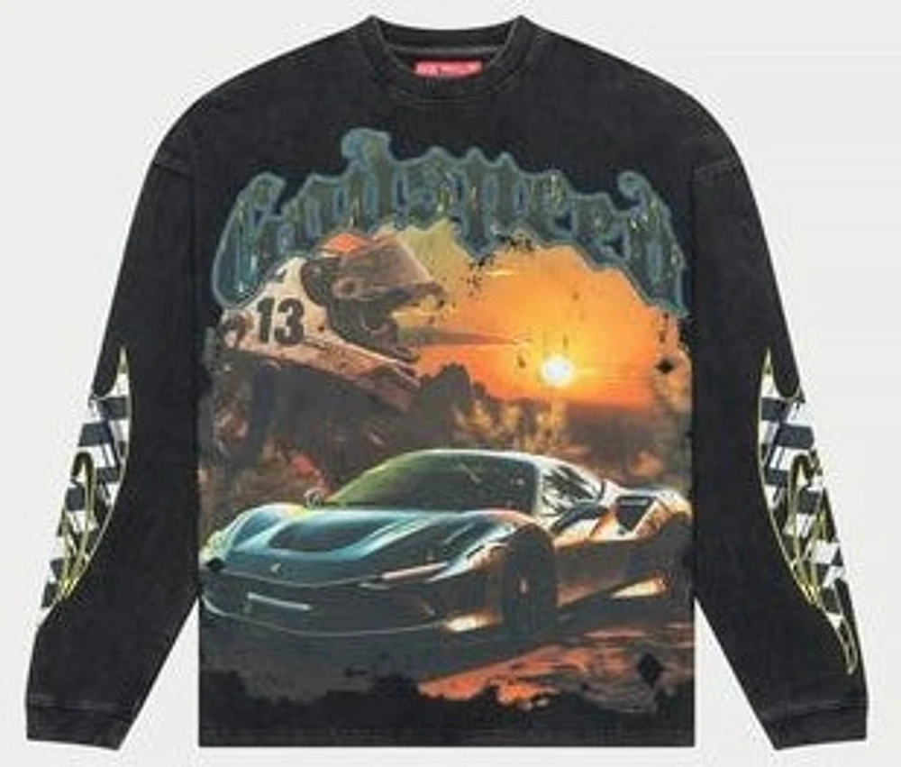 Godspeed Sunset Drift LS T-Shirt (Black wash)