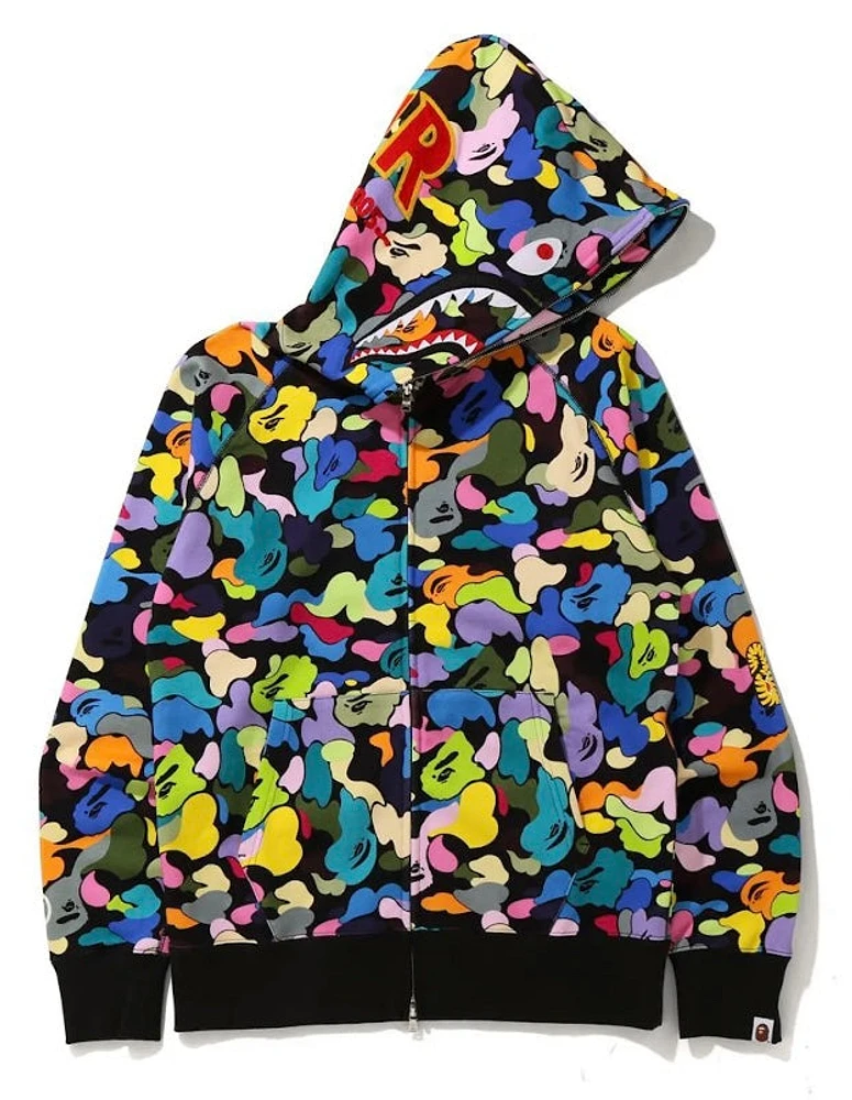 Bape multicolor PONR black Zip Up