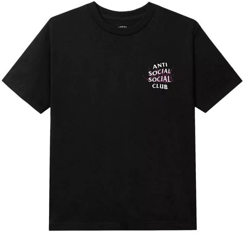 Anti-Social pink web tee black