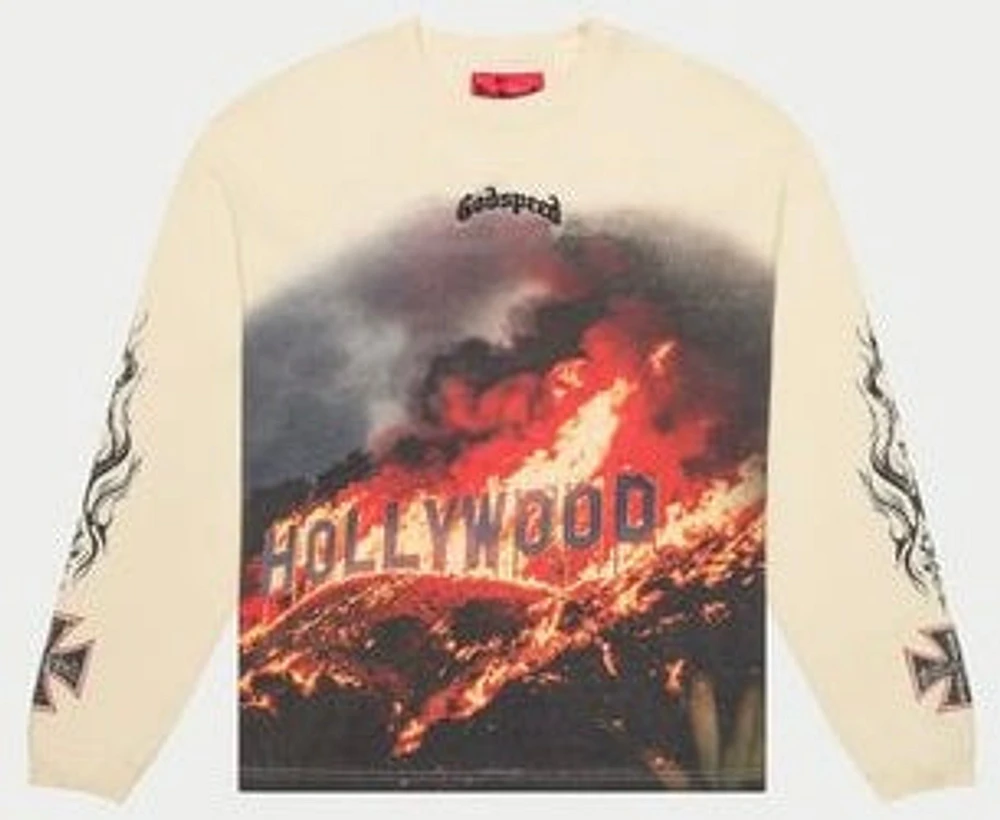 Godspeed Hollywood Inferno LS T-shirt (Bone)